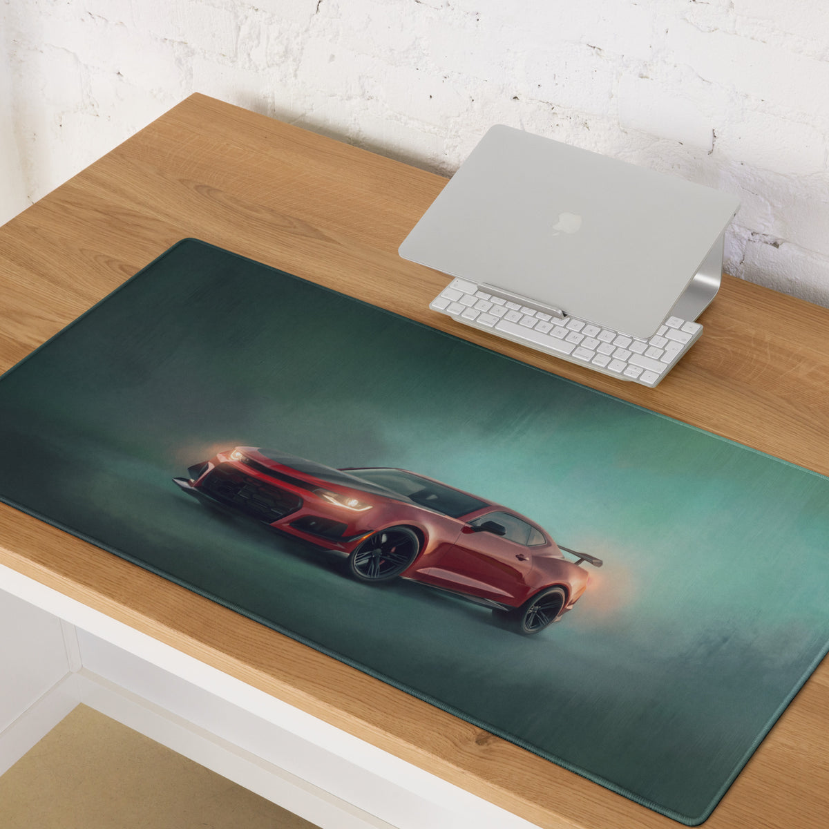 Chevrolet Camaro Inspired Red Hot ZL1 Desk Pad – Extended Non-Slip PC Mouse Mat