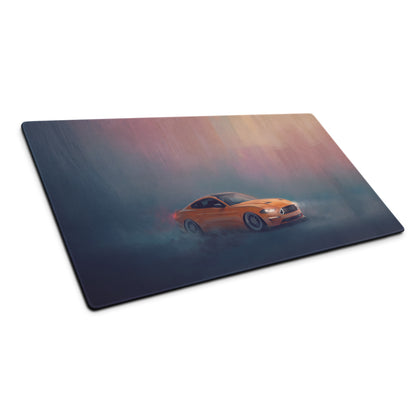 Ford Mustang Inspired Twister Orange Drift Desk Mat – High-Precision XL Gaming Mousepad