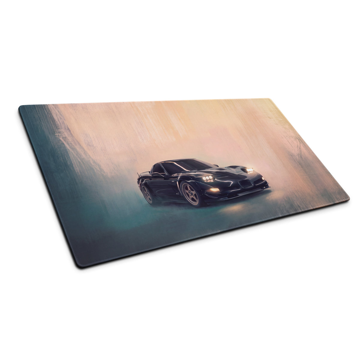 Chevrolet Corvette C5 Inspired Midnight Stealth Desk Pad – Ultra-Glide Stitched Edge Gaming Mouse Mat