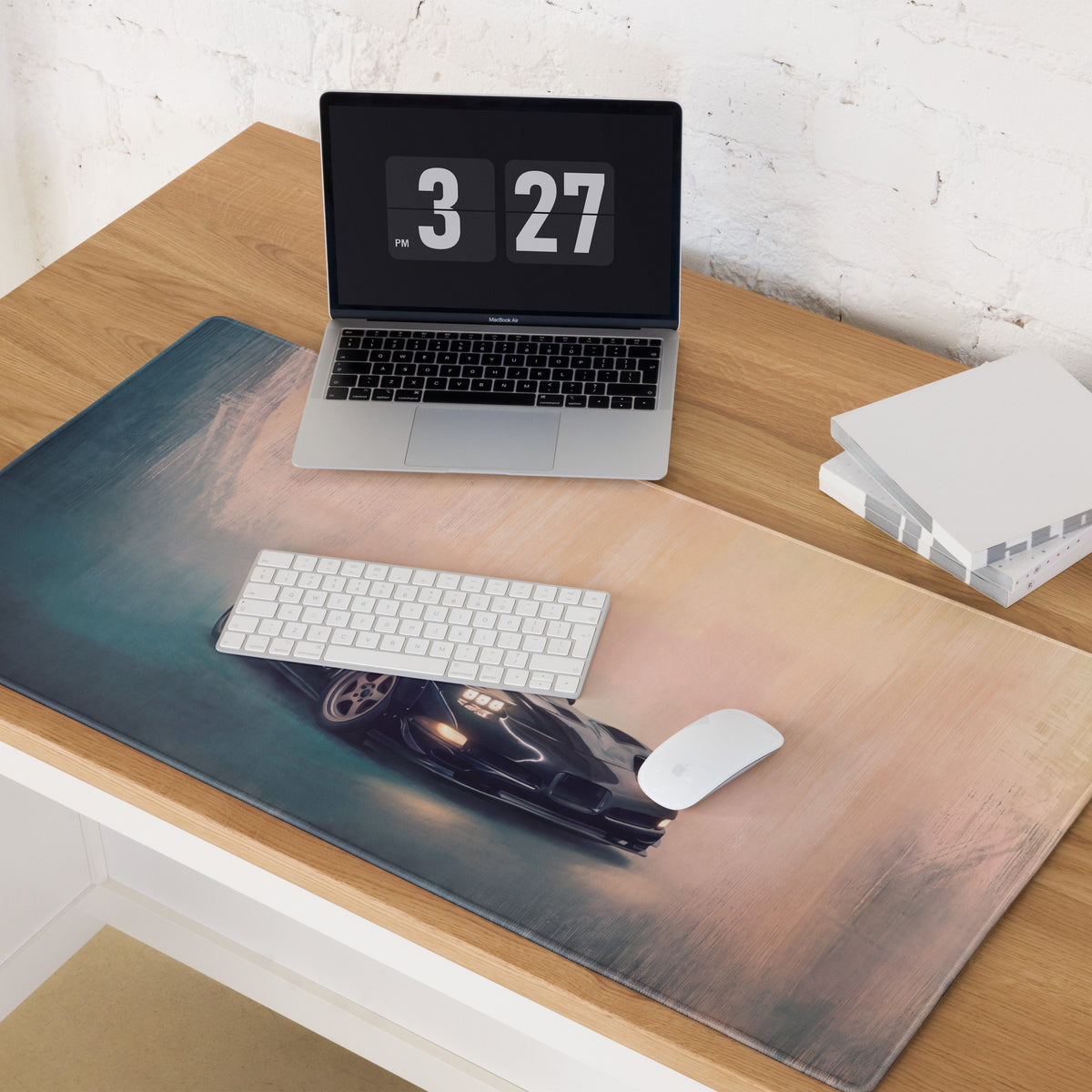Chevrolet Corvette C5 Inspired Midnight Stealth Desk Pad – Ultra-Glide Stitched Edge Gaming Mouse Mat