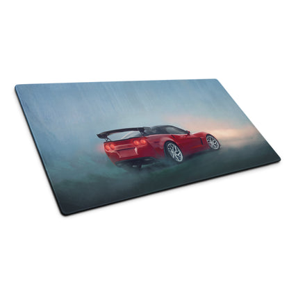 Chevrolet Corvette C6 Inspired Victory Red Wing Desk Mat – Low-Friction Cloth Setup Mousepad