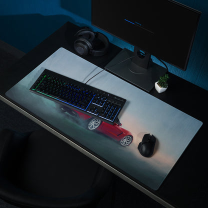 Chevrolet Corvette C6 Inspired Victory Red Wing Desk Mat – Low-Friction Cloth Setup Mousepad