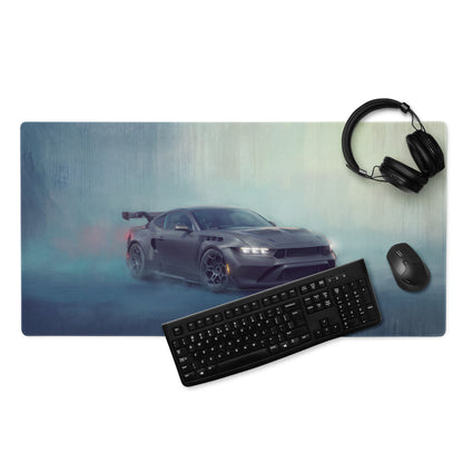 Ford Mustang Inspired Dark Matter GTD Carbon Desk Mat – High-Precision XL Gaming Mousepad