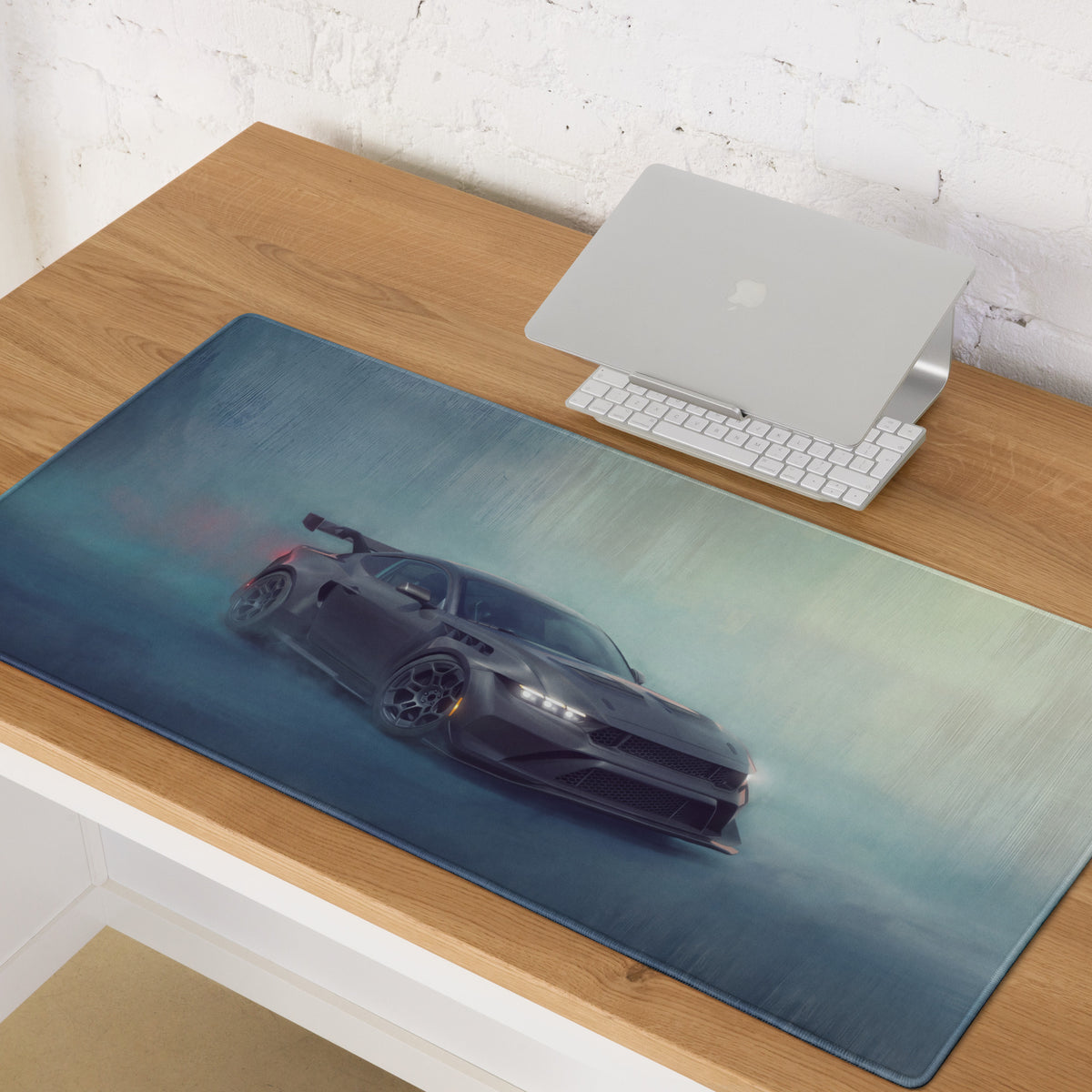 Ford Mustang Inspired Dark Matter GTD Carbon Desk Mat – High-Precision XL Gaming Mousepad