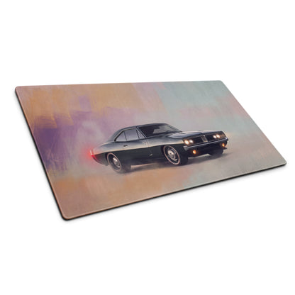 Dodge Charger Inspired Midnight Classic Restomod Desk Pad – Extended Non-Slip PC Mouse Mat