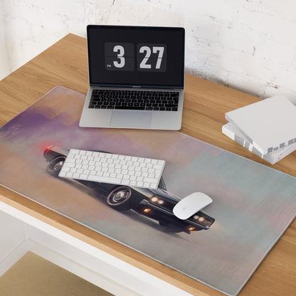 Dodge Charger Inspired Midnight Classic Restomod Desk Pad – Extended Non-Slip PC Mouse Mat