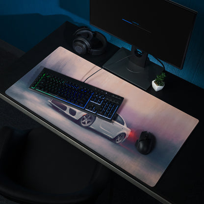 Dodge Charger Inspired White Knuckle SRT Desk Mat – Low-Friction Cloth Setup Mousepad