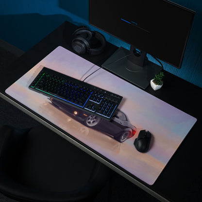 Dodge Challenger Inspired Pitch Black Widebody Desk Pad – Ultra-Glide Stitched Edge Gaming Mouse Mat