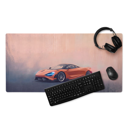 McLaren 765LT Inspired Gaming Mouse Pad – Orange Supercar Extended Desk Mat