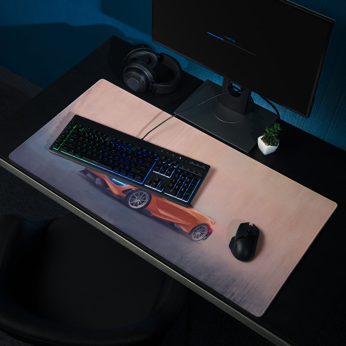 McLaren 765LT Inspired Gaming Mouse Pad – Orange Supercar Extended Desk Mat