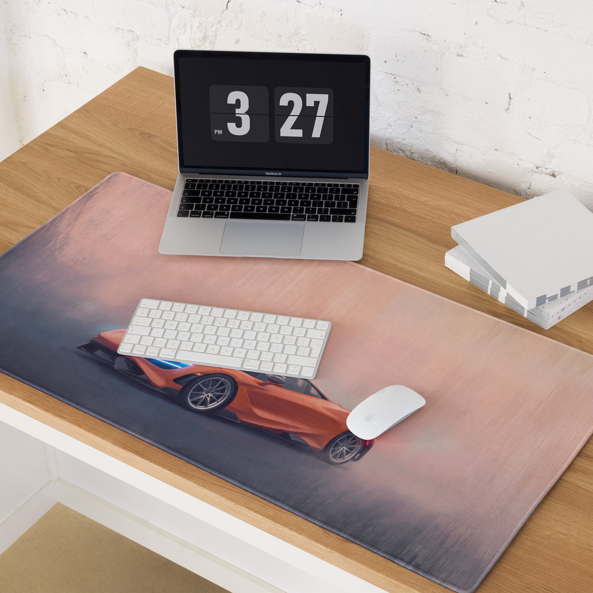 McLaren 765LT Inspired Gaming Mouse Pad – Orange Supercar Extended Desk Mat