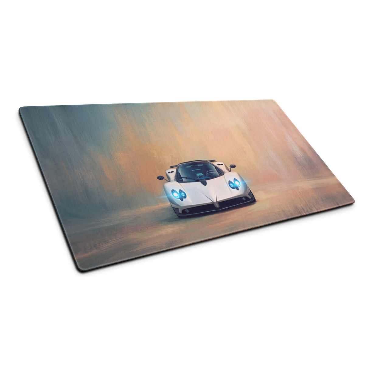Pagani Zonda Inspired Gaming Mouse Pad – White Supercar Extended Desk Mat