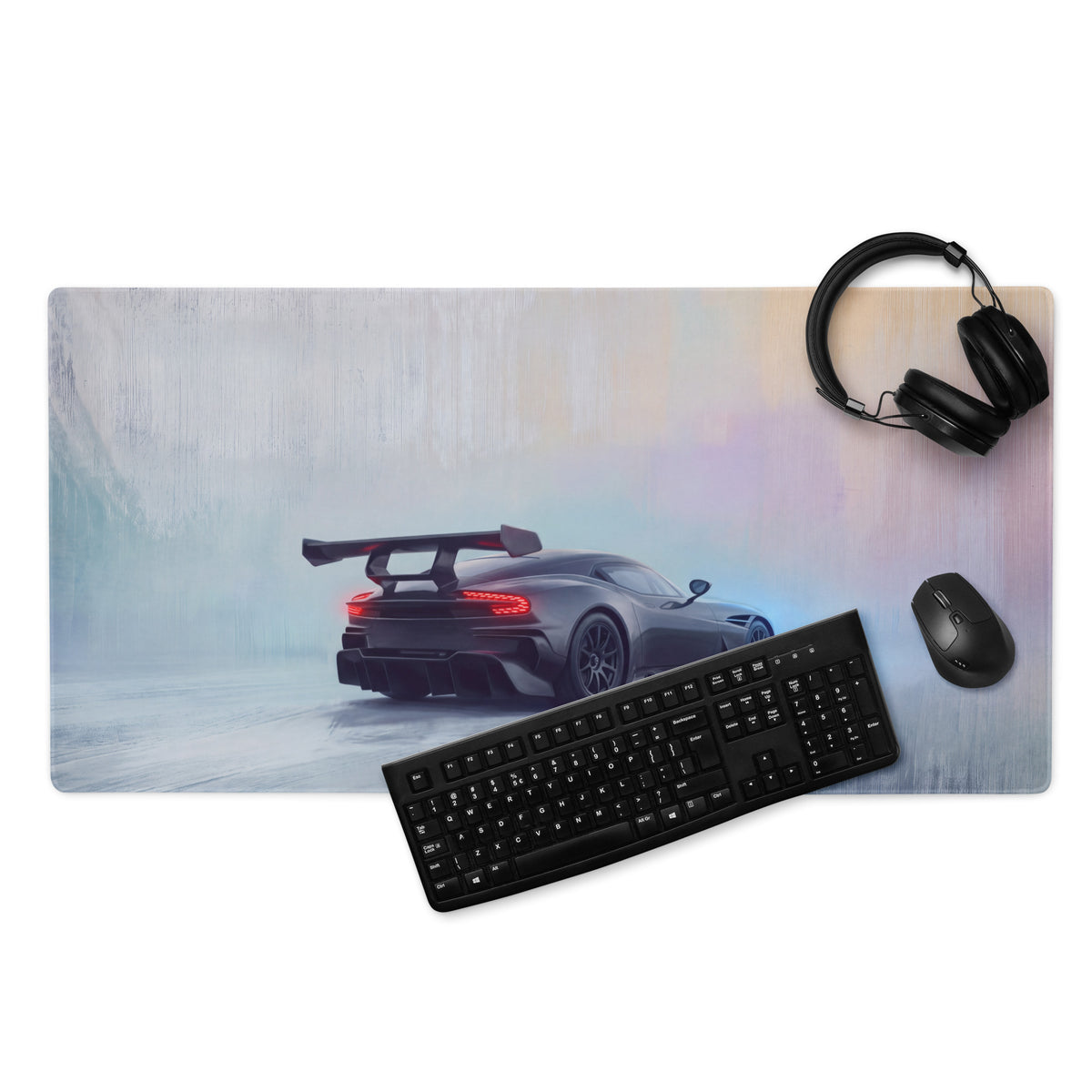 Aston Martin Vulcan Inspired Gaming Mouse Pad – Gray Supercar Extended Desk Mat