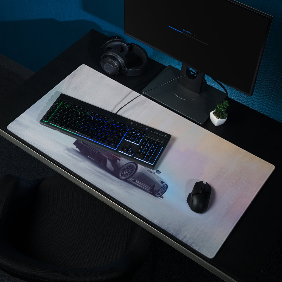 Aston Martin Vulcan Inspired Gaming Mouse Pad – Gray Supercar Extended Desk Mat
