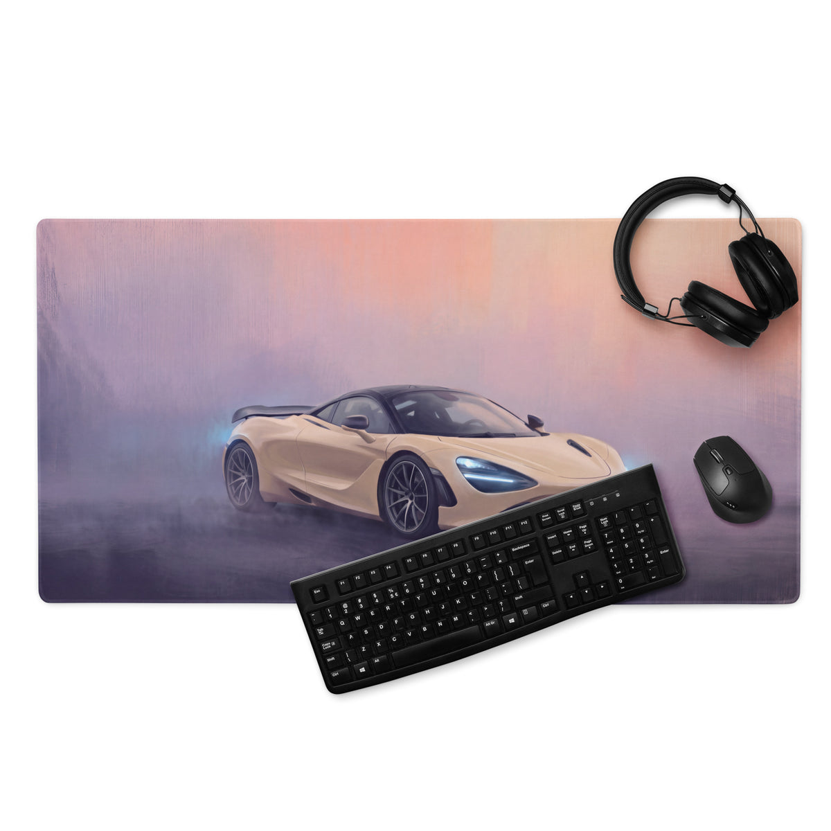 McLaren 720S Inspired Gaming Mouse Pad – Champagne Supercar Extended Desk Mat