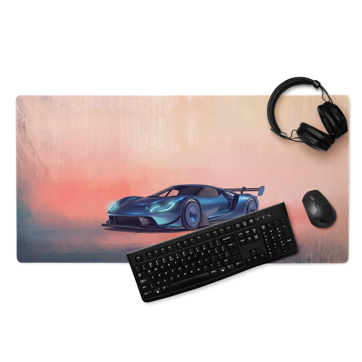 Ford GT Inspired Gaming Mouse Pad – Blue Supercar Extended Desk Mat