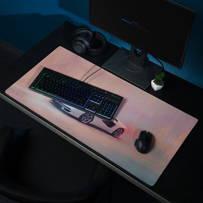 Lamborghini Countach Inspired Gaming Mouse Pad – White Supercar Extended Desk Mat