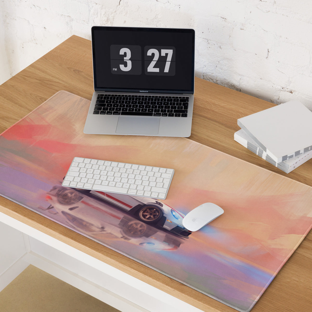 Porsche 911 GT3 RS Inspired Gaming Mouse Pad – Sunset Reflection Extended Desk Mat