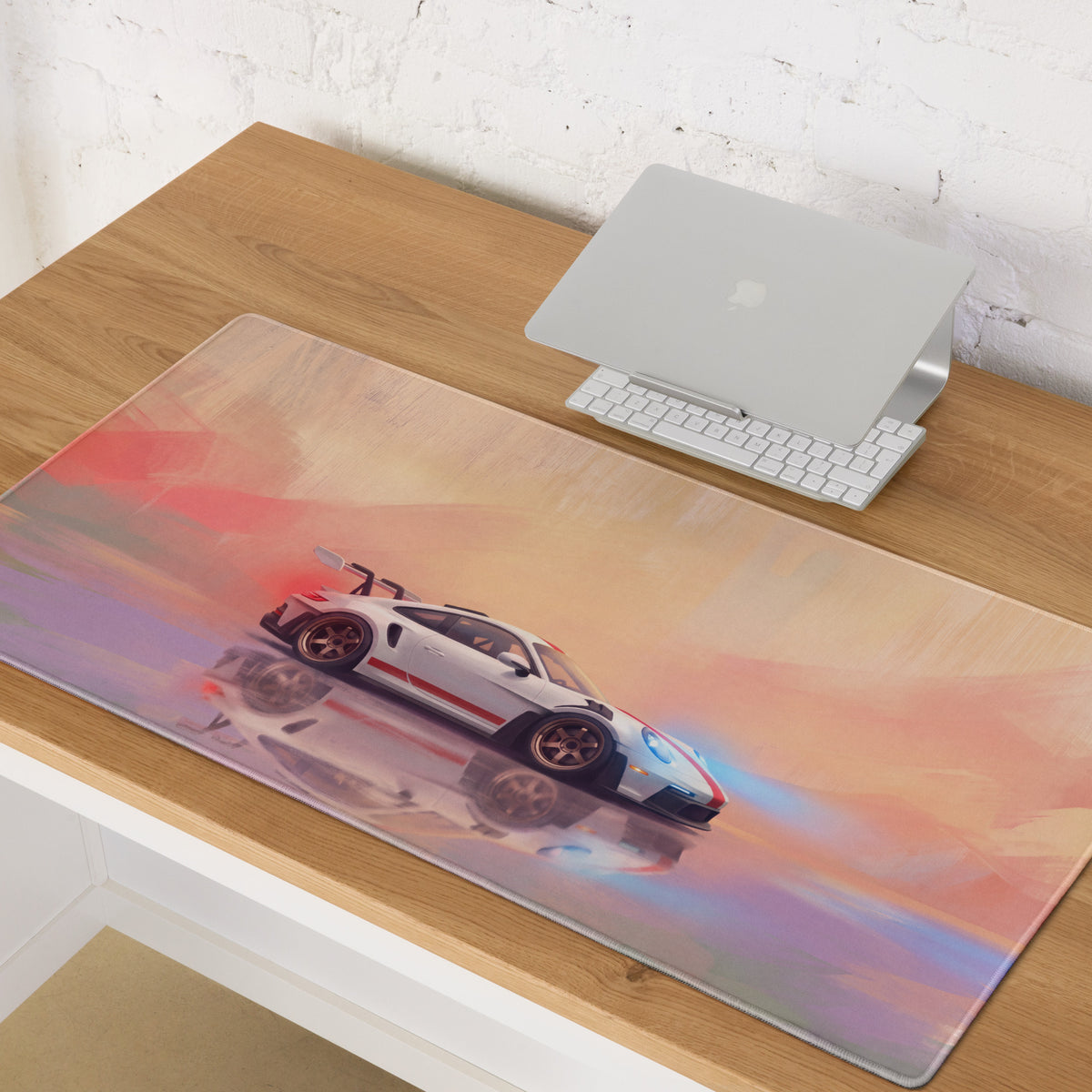 Porsche 911 GT3 RS Inspired Gaming Mouse Pad – Sunset Reflection Extended Desk Mat