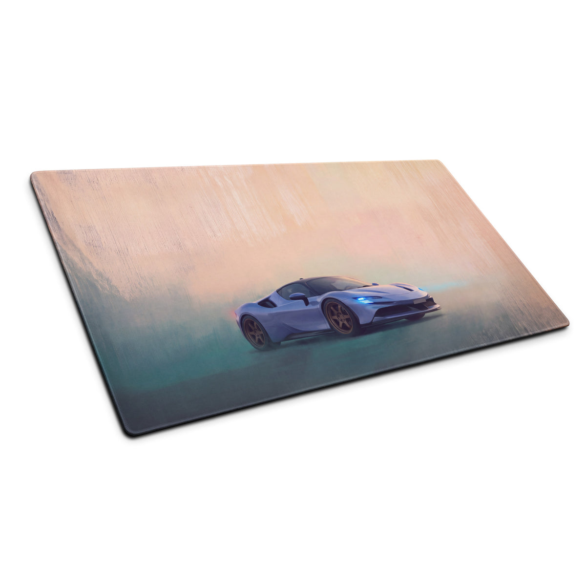 Ferrari 296 GTB Inspired Gaming Mouse Pad – Blue Supercar Extended Desk Mat