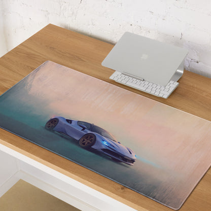 Ferrari 296 GTB Inspired Gaming Mouse Pad – Blue Supercar Extended Desk Mat
