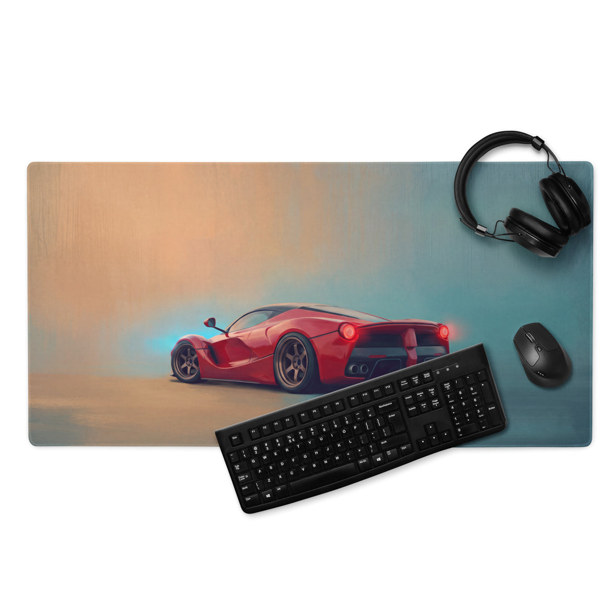 Ferrari Enzo Inspired on TE37 Gaming Mouse Pad – Red Supercar Extended Desk Mat