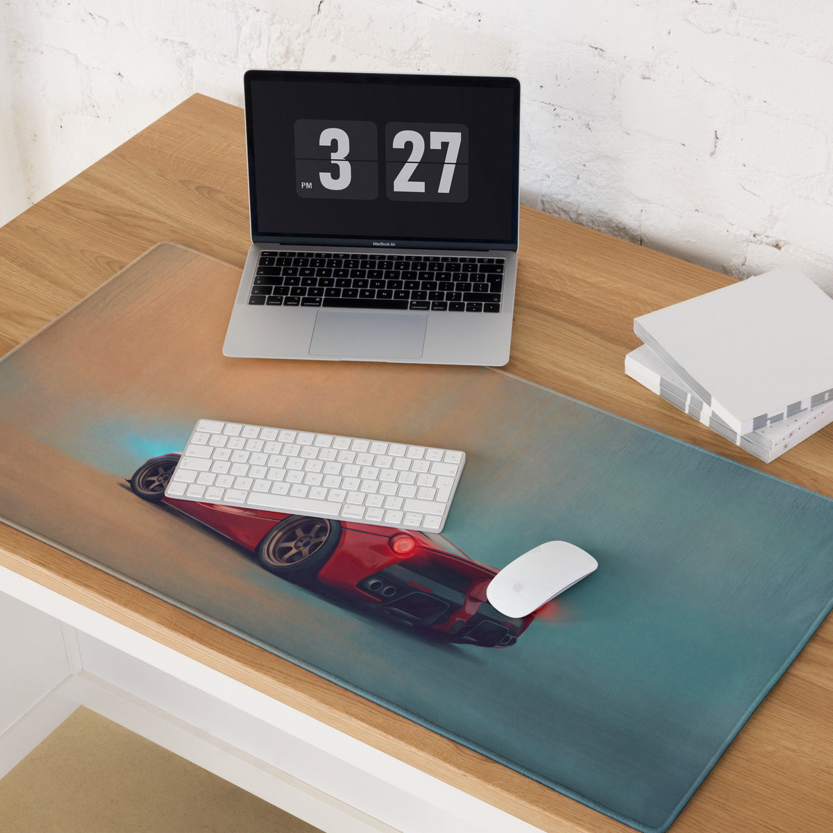 Ferrari Enzo Inspired on TE37 Gaming Mouse Pad – Red Supercar Extended Desk Mat