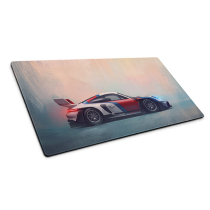 Porsche 911 GT3 RS Inspired Gaming Mouse Pad – Red, White & Blue Race Car Extended Desk Mat