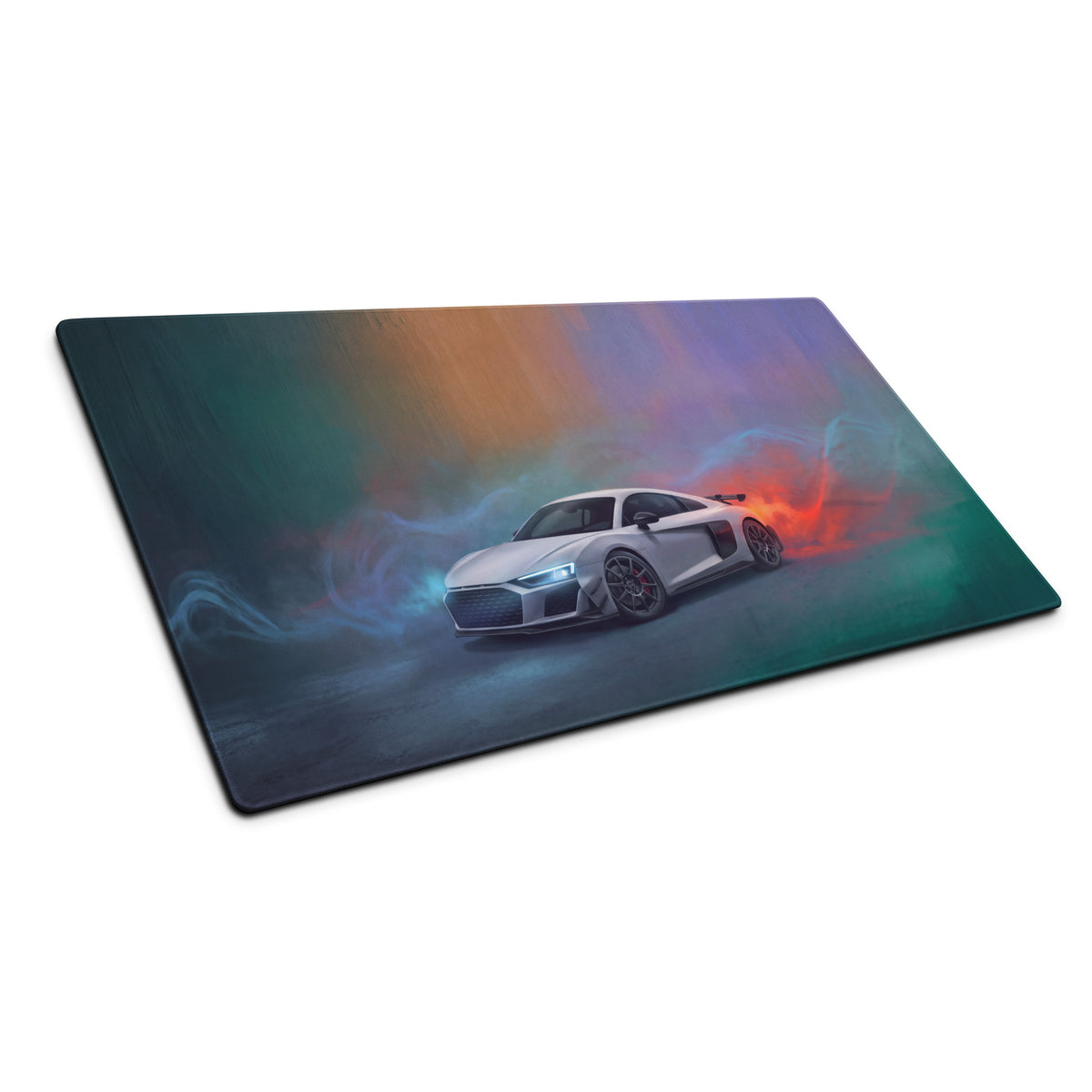 Audi R8 LMS Inspired Gaming Mouse Pad – White Race Car Extended Desk Mat