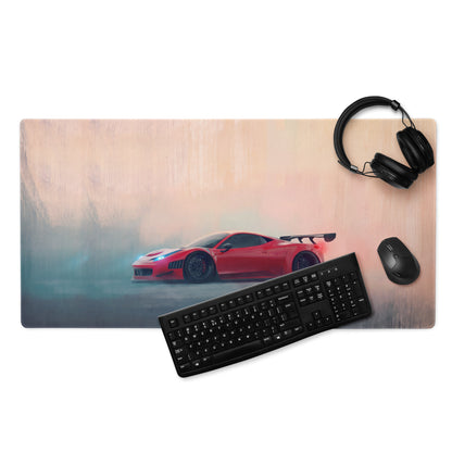Ferrari 458 Italia GT3 Inspired Gaming Mouse Pad – Red Race Car Extended Desk Mat