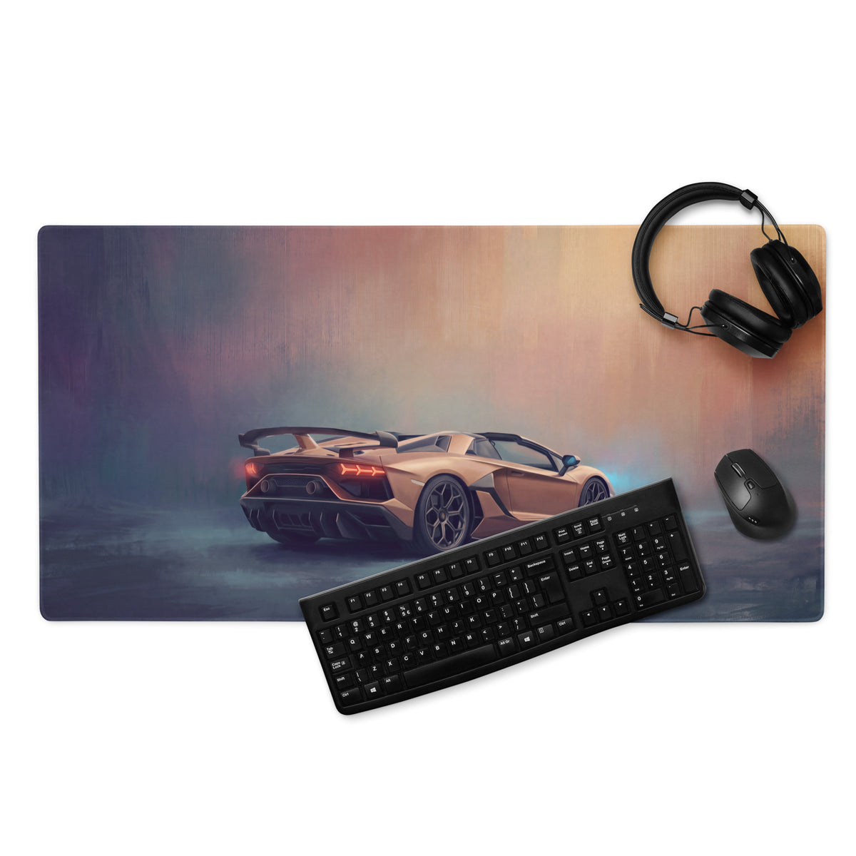 Lamborghini Aventador SVJ Inspired Gaming Mouse Pad – Bronze Supercar Extended Desk Mat