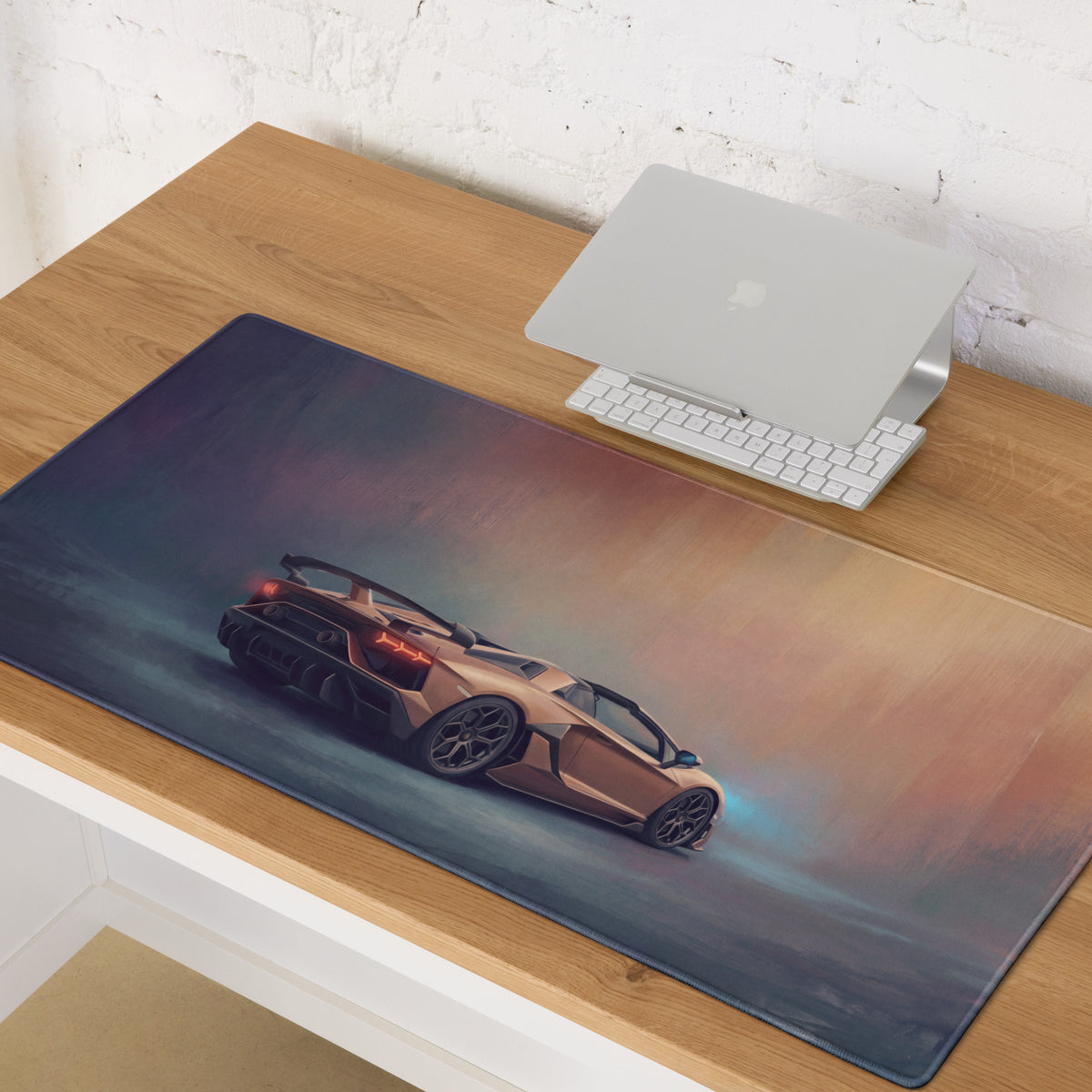 Lamborghini Aventador SVJ Inspired Gaming Mouse Pad – Bronze Supercar Extended Desk Mat