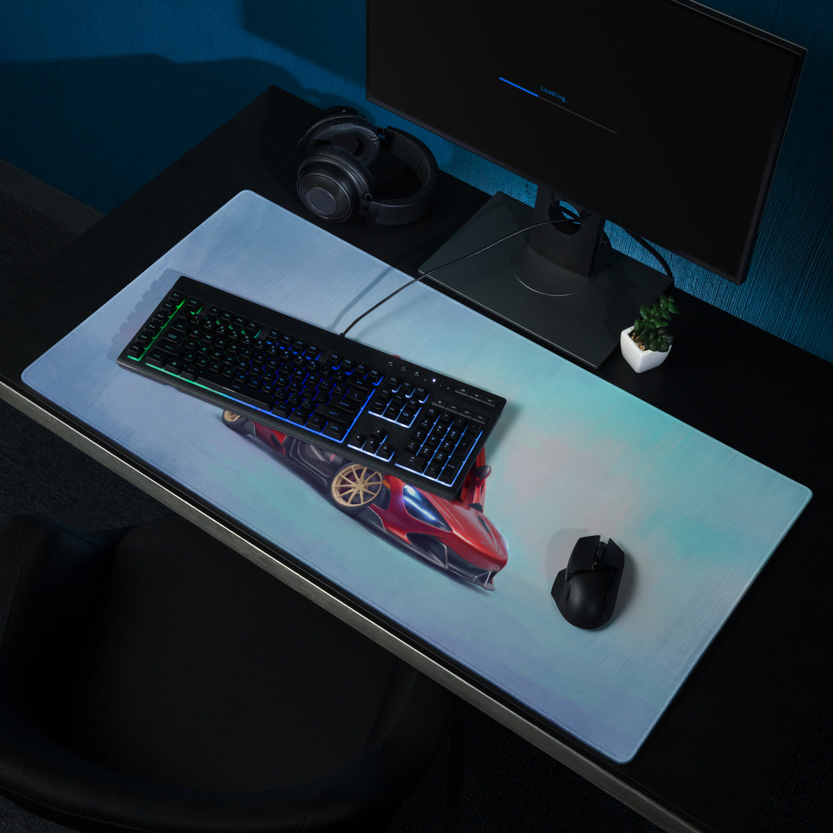McLaren P1 Inspired Gaming Mouse Pad – Red Hypercar Extended Desk Mat