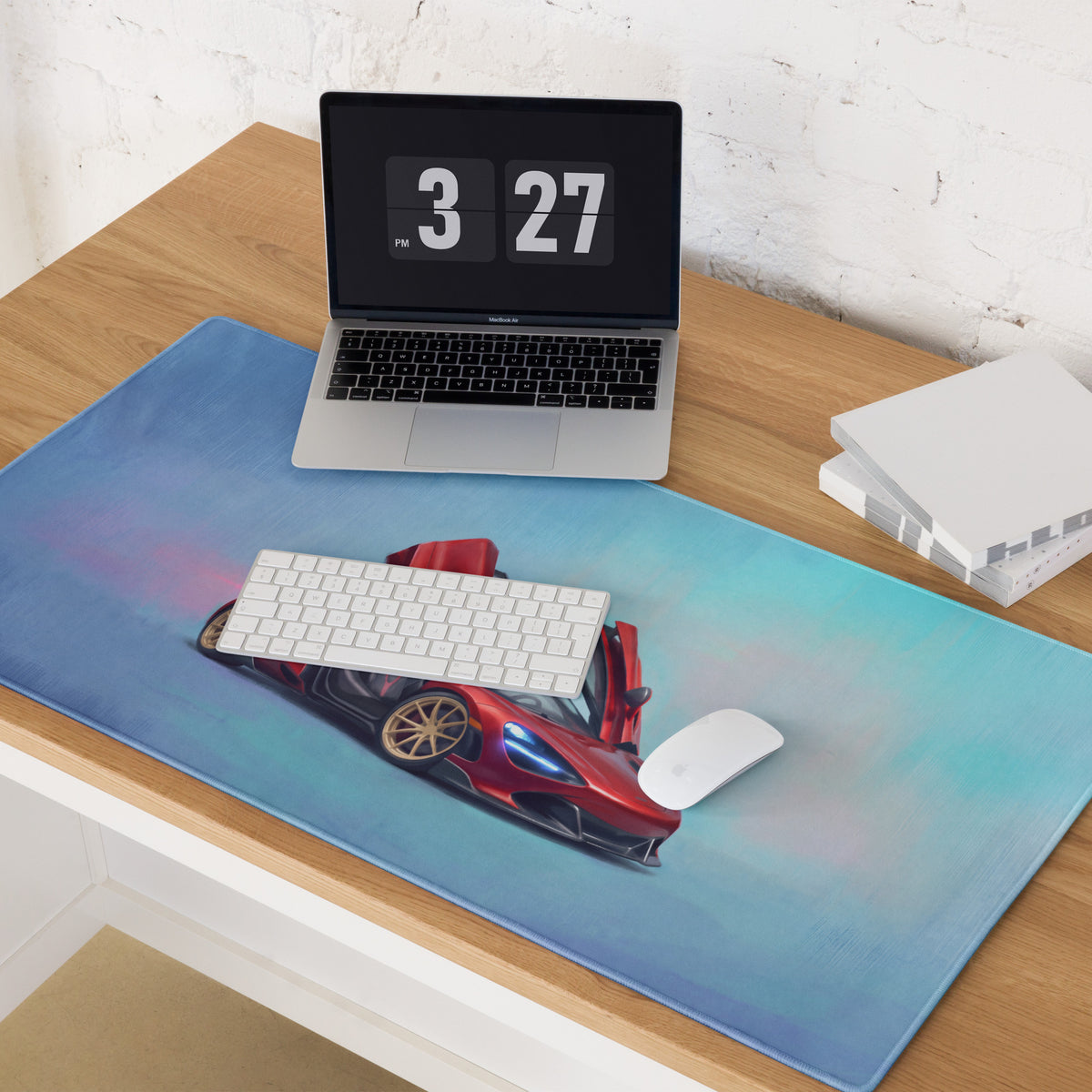 McLaren P1 Inspired Gaming Mouse Pad – Red Hypercar Extended Desk Mat