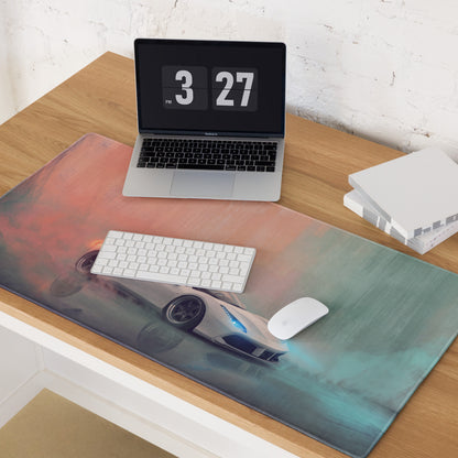 Ferrari 488 GTB Inspired Gaming Mouse Pad – White Supercar Extended Desk Mat
