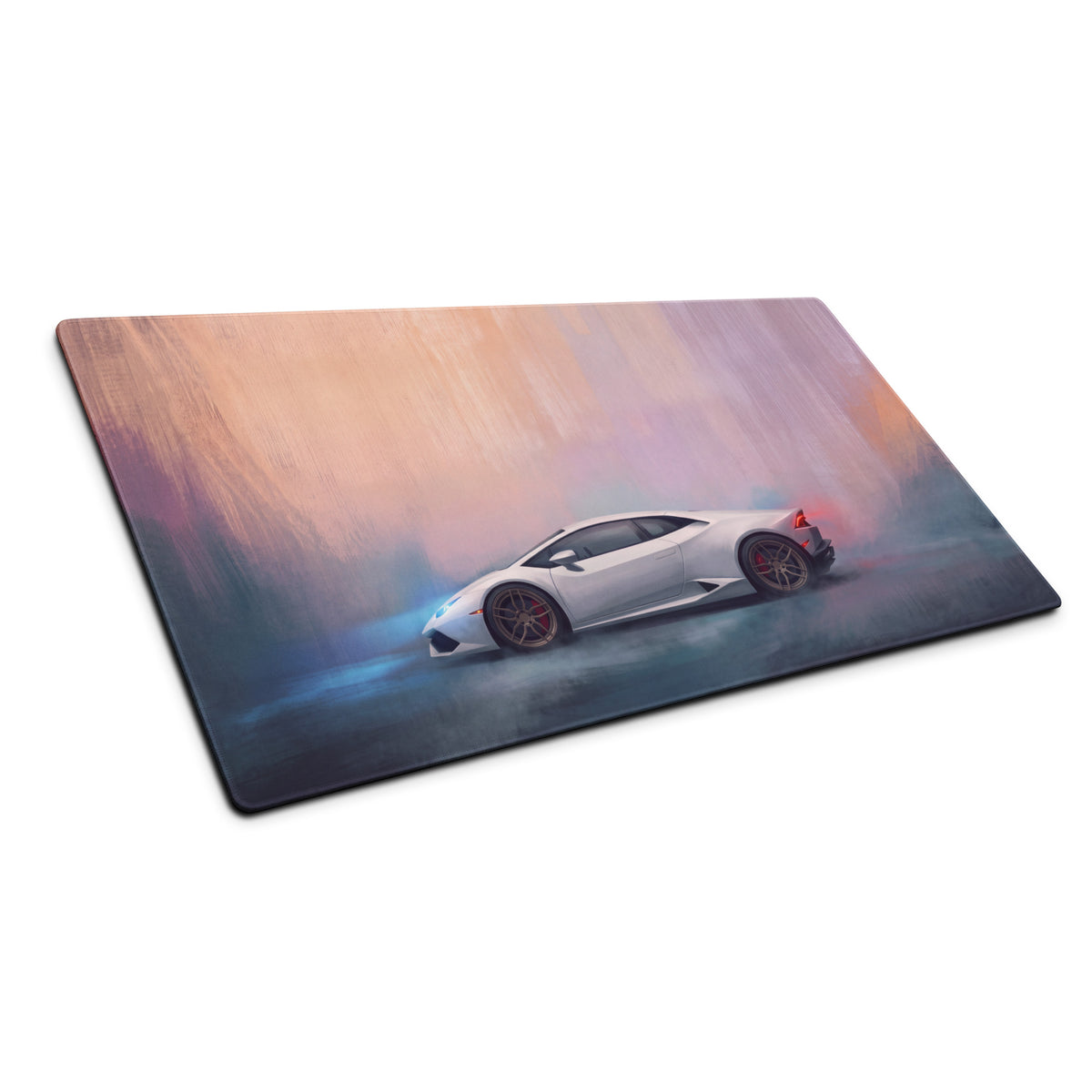 Lamborghini Huracán Inspired Gaming Mouse Pad – White Supercar Extended Desk Mat