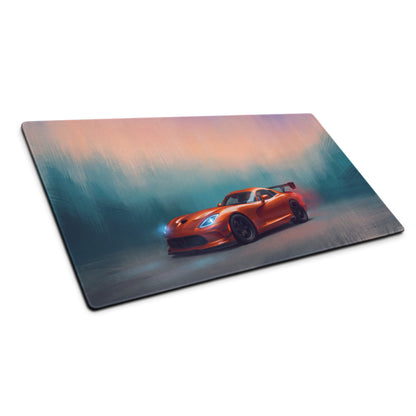 Dodge Viper ACR Inspired Gaming Mouse Pad – Orange Track Car Extended Desk Mat