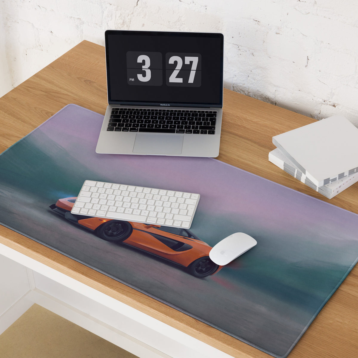 McLaren 570S Inspired Gaming Mouse Pad – Orange Supercar Extended Desk Mat
