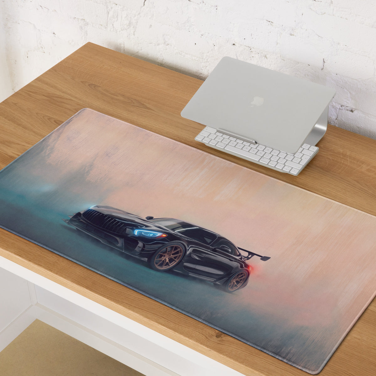 Mercedes-AMG GT3 Inspired Gaming Mouse Pad – Black Race Car Extended Desk Mat