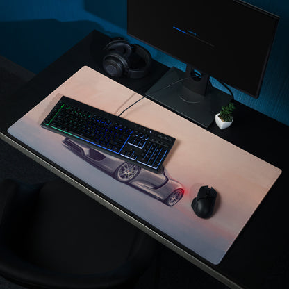 Porsche 918 Spyder Inspired Gaming Mouse Pad – Silver Hypercar Extended Desk Mat