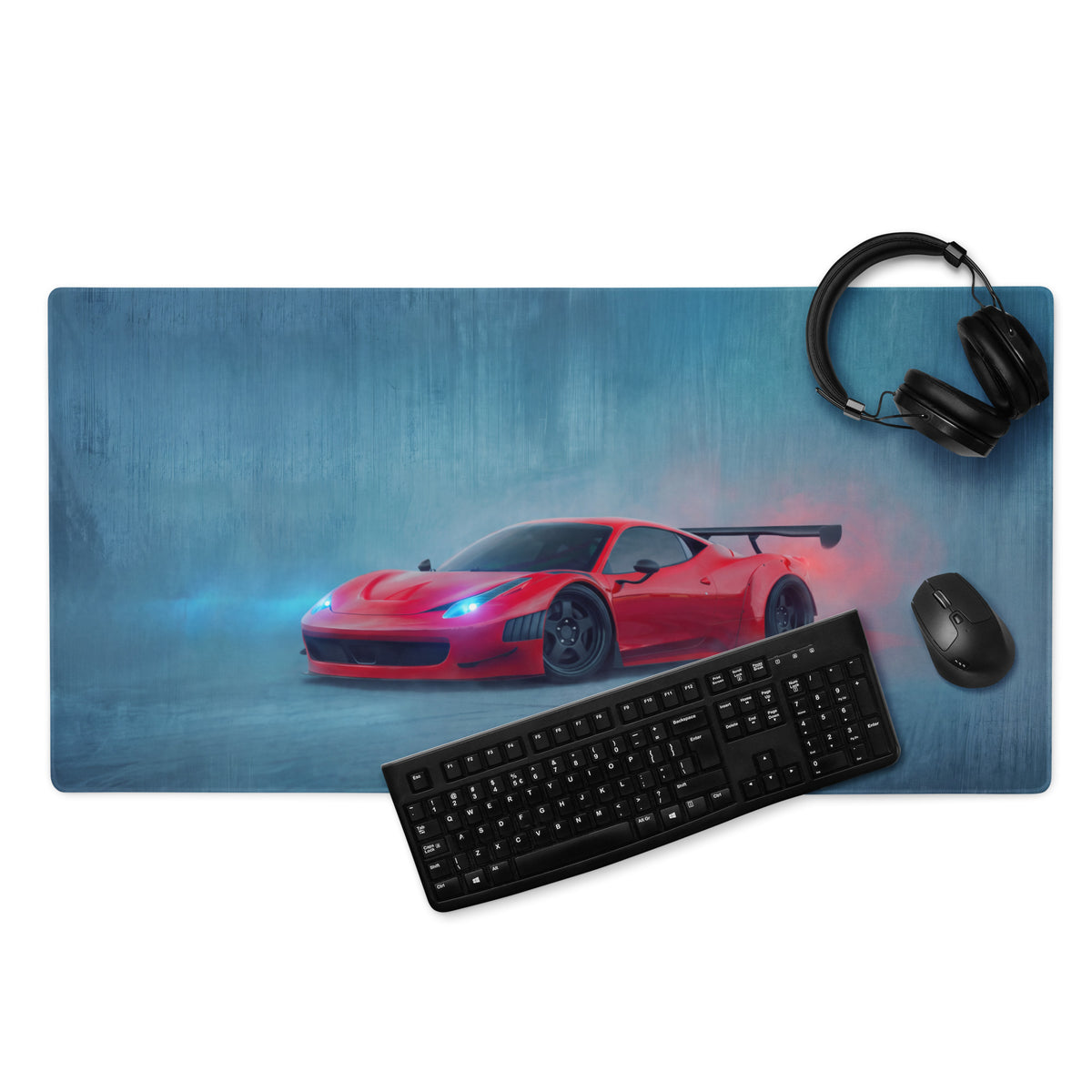 Ferrari 458 Italia GT3 Inspired Gaming Mouse Pad – Red Race Car Extended Desk Mat