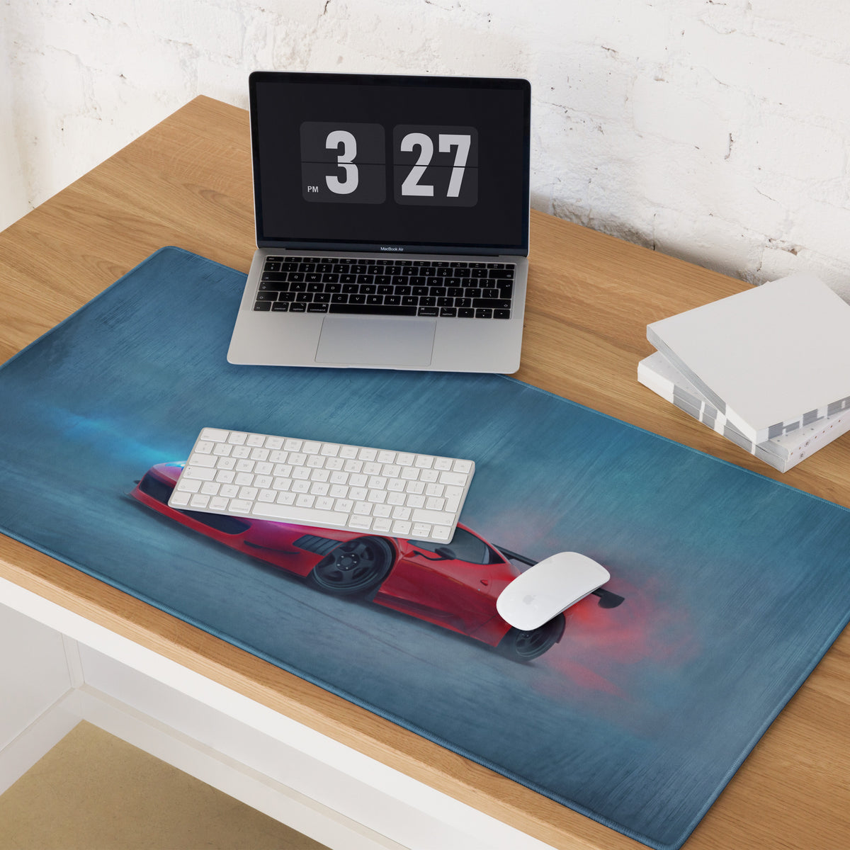 Ferrari 458 Italia GT3 Inspired Gaming Mouse Pad – Red Race Car Extended Desk Mat