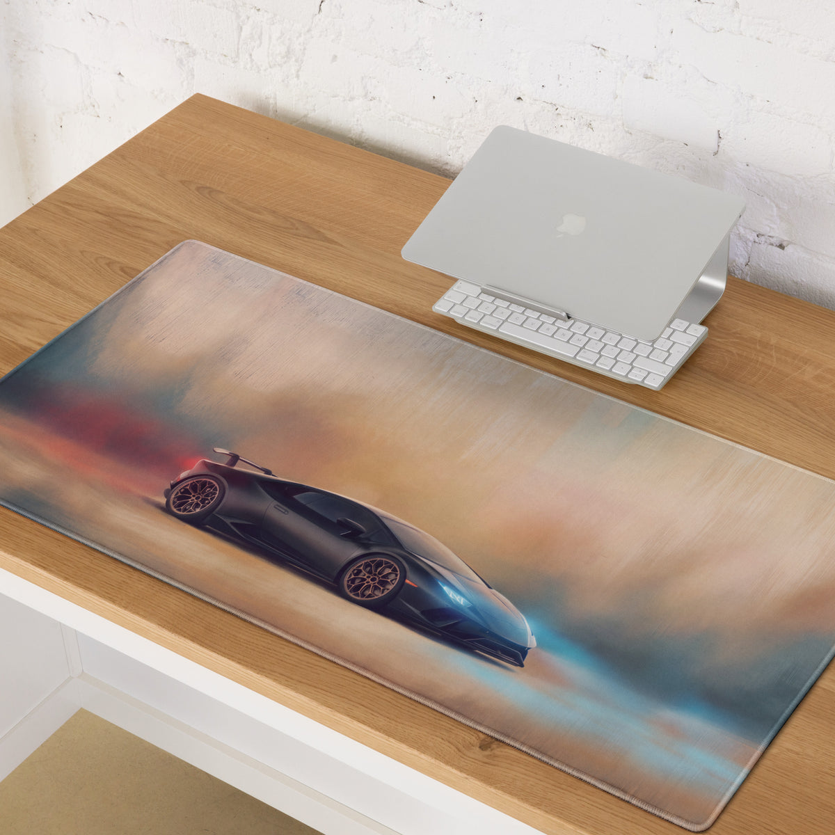 Lamborghini Huracán Inspired Gaming Mouse Pad – Black Supercar Extended Desk Mat
