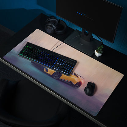 Lamborghini Huracán Inspired Gaming Mouse Pad – Yellow Supercar Extended Desk Mat