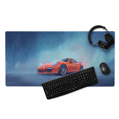Porsche 911 GT3 RS Inspired Gaming Mouse Pad – Red Race Car Extended Desk Mat