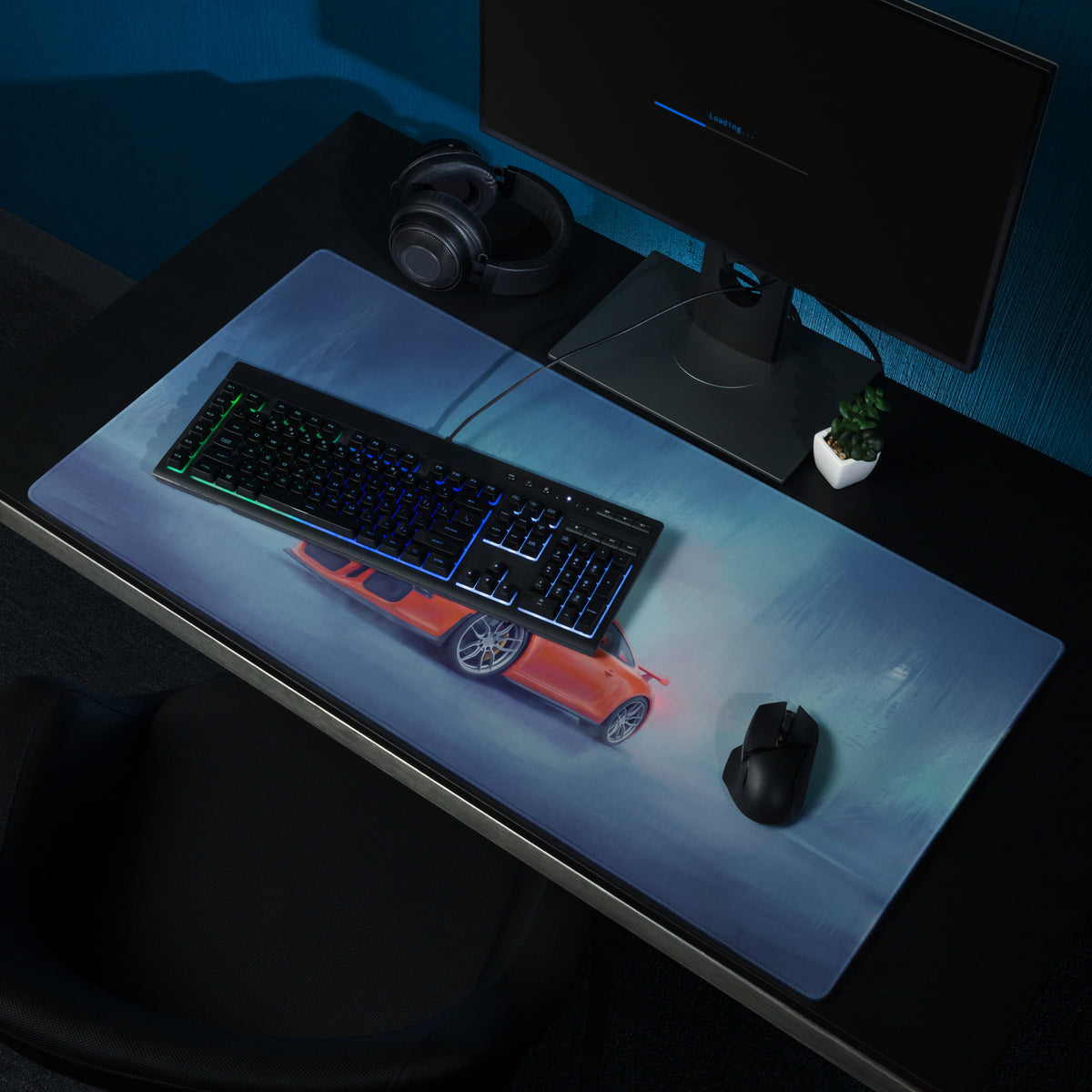 Porsche 911 GT3 RS Inspired Gaming Mouse Pad – Red Race Car Extended Desk Mat