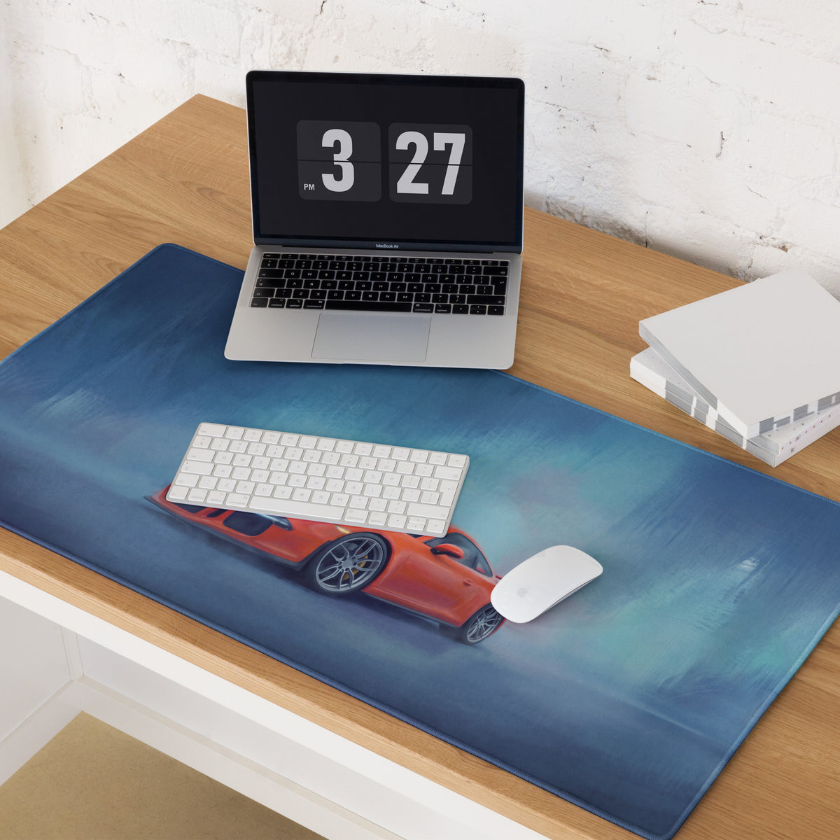 Porsche 911 GT3 RS Inspired Gaming Mouse Pad – Red Race Car Extended Desk Mat