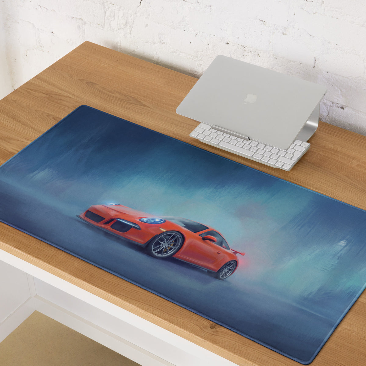 Porsche 911 GT3 RS Inspired Gaming Mouse Pad – Red Race Car Extended Desk Mat