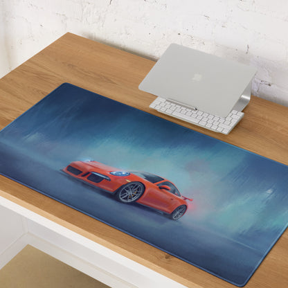 Porsche 911 GT3 RS Inspired Gaming Mouse Pad – Red Race Car Extended Desk Mat
