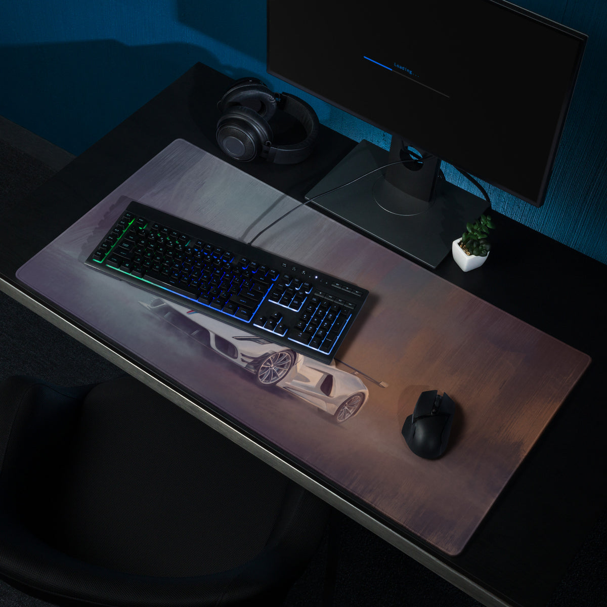 Hennessey Venom F5 Inspired Gaming Mouse Pad – White Hypercar Extended Desk Mat